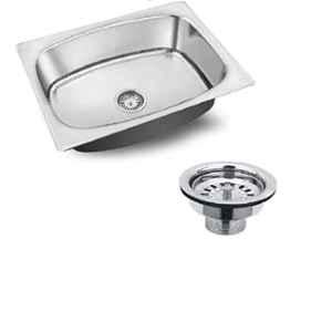Vaclix 18x16x8 inch Modern Stainless Steel Chorme Kitchen Sink, GTC-IN-SB-1816PM