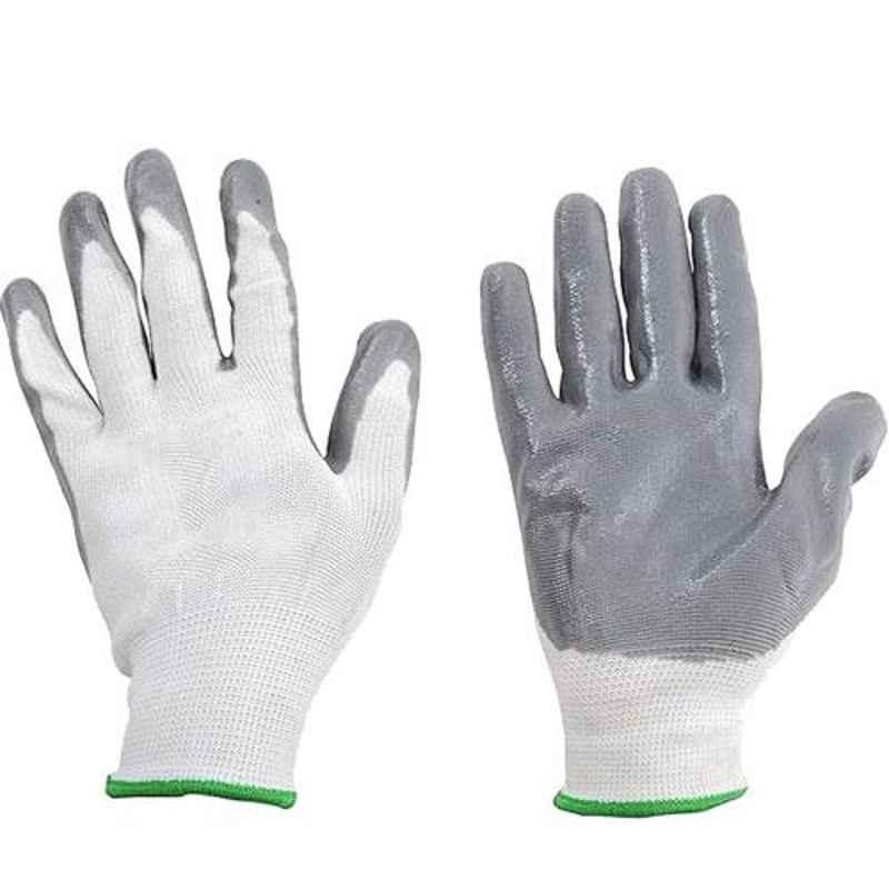 Frontier White & Grey Nylon Cut Resistant Gloves (Pack of 12)