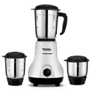 Triva Kitchen Gmax750 500W Stainless Steel Black Copper Armature Motor Mixer Grinder with 3 Jars, TRVMIXI044