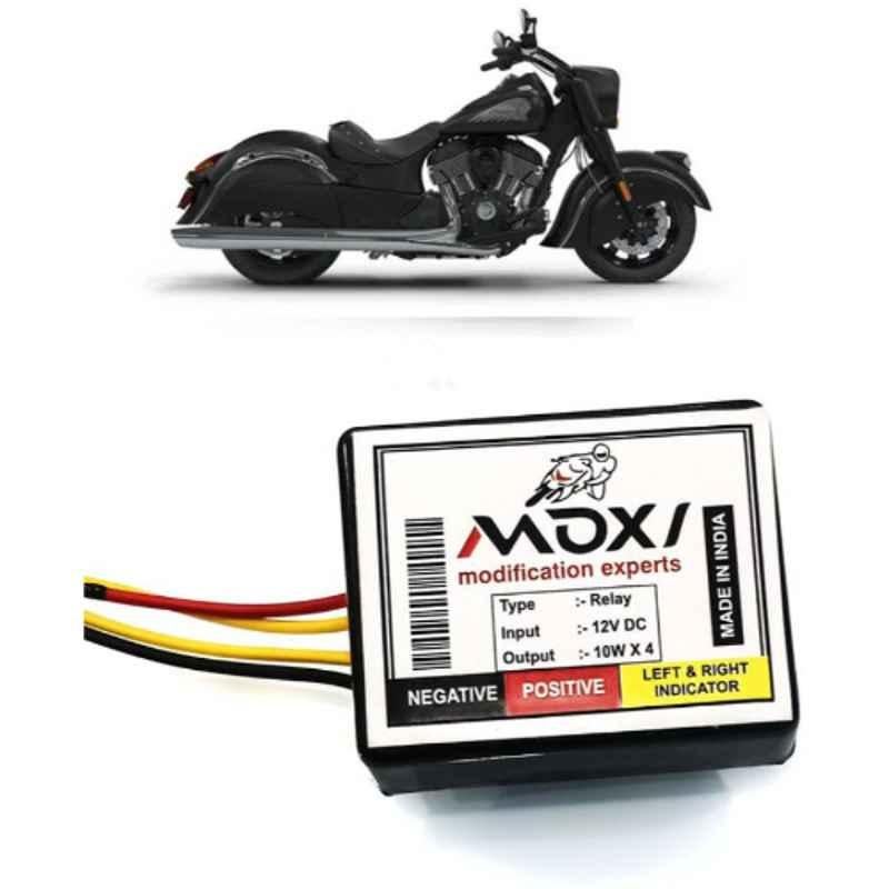 Auto Pearl 12V Black Front & Rear Flasher Indicator Light for Chief Dark Horse