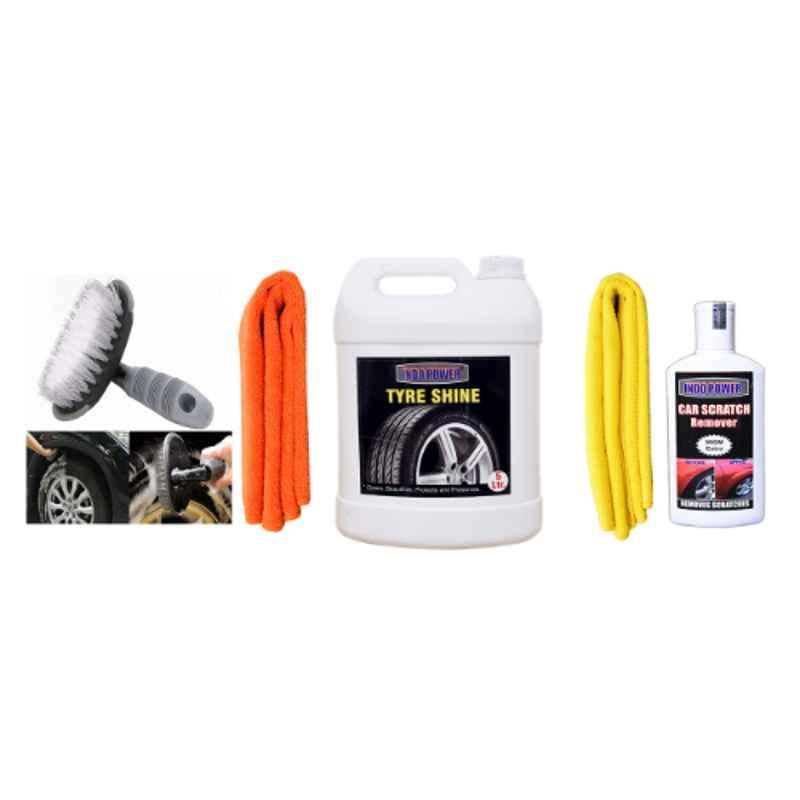 Indopower Ff1131 Tyre Shiner , 2 Pcs Car Cloth, Scratch Remover, All Tyre Cleaning Brush Kit, AHh1135-picture-35