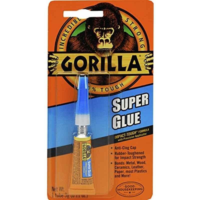 Gorilla 3g Clear Super Glue Tube, 7900103