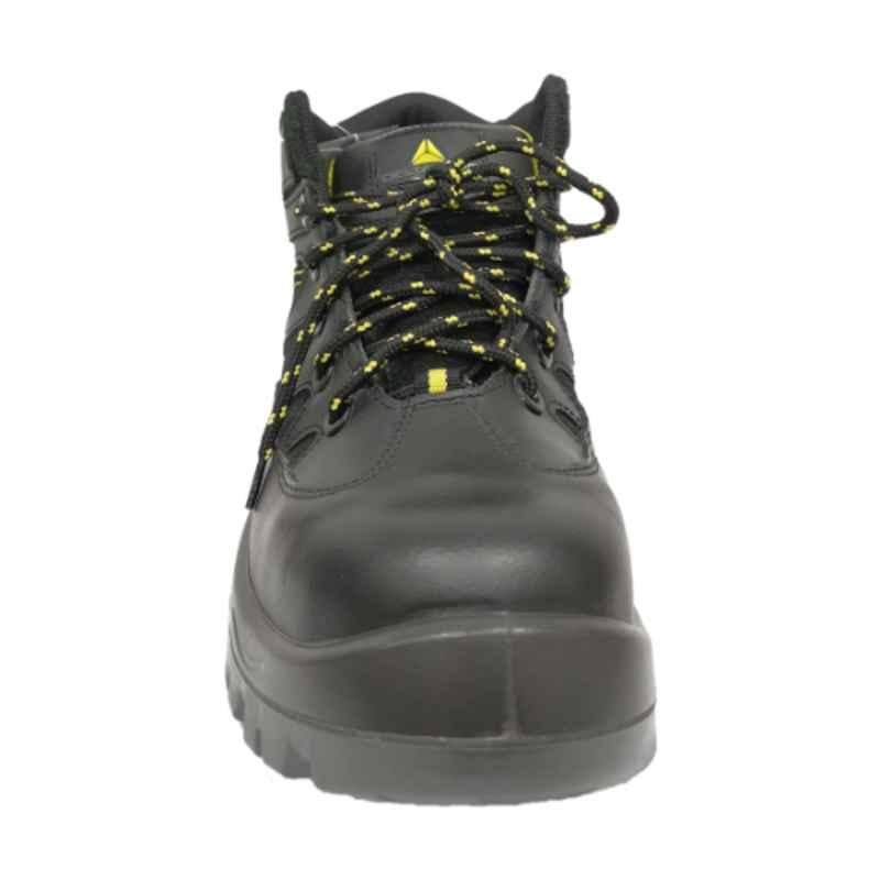 Deltaplus DP Ohio3 S3 Leather Black Dual Density Safety Shoes, Size: 43