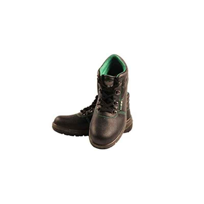 Wulf 108380 Leather Black Safety Shoes, Size: 44