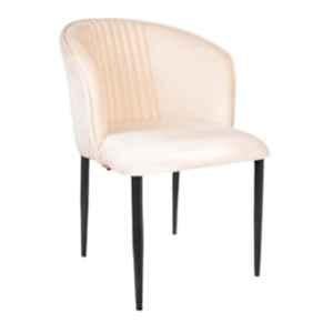 Rose Fire Velvet Classic Cream Medium Back Cafe Chair