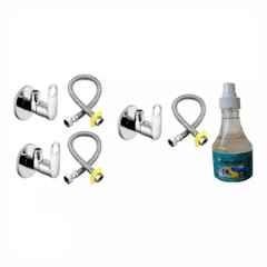 Fastgear Prime Stainless Steel Silver Chrome Finish Bathroom Faucet Set, FG945