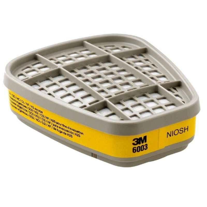 3M Solid Black Respirator Cartridge, 6003