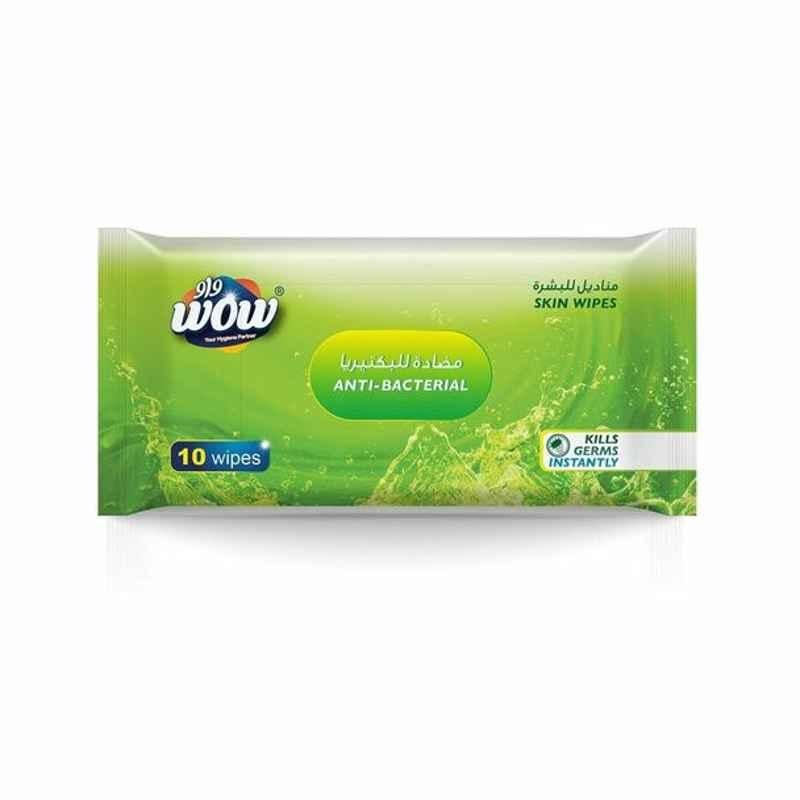 Wow Anti-Bacterial Skin Wipes, Regular, 10 Pcs/Pack