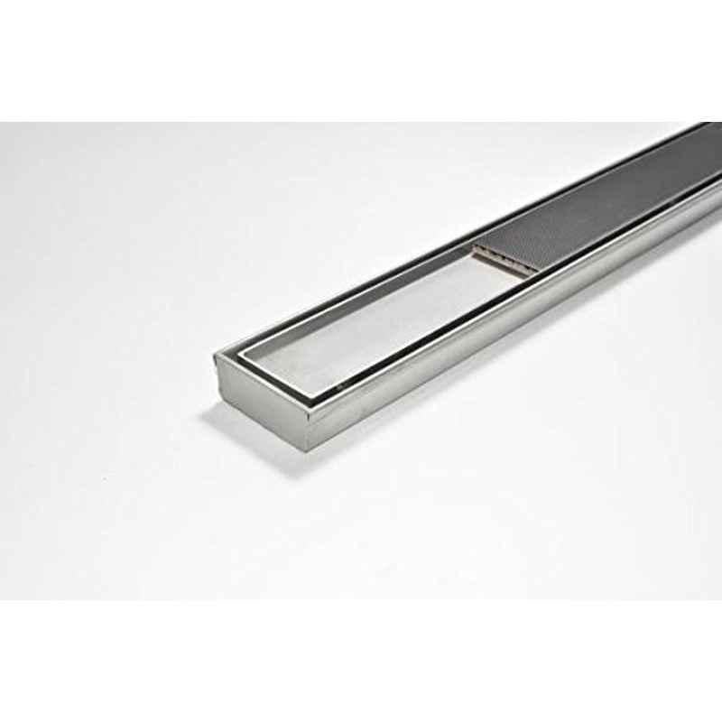 Aquieen 24x5 inch Stainless Steel 304 Tile Shower Channel Water Drainer with Anti-Foul Cockroach Trap