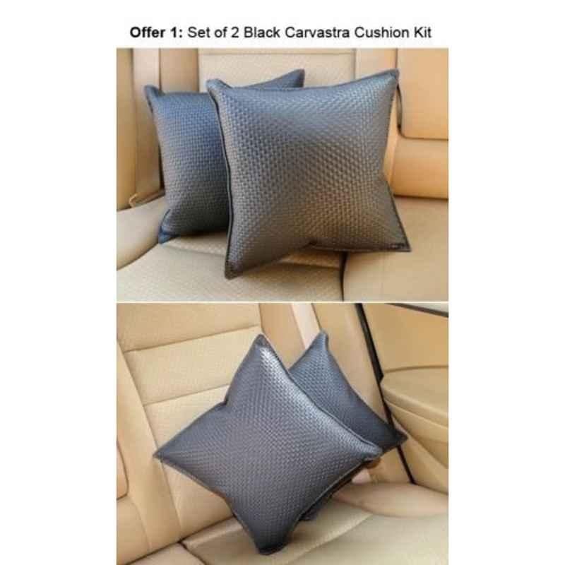 Kozdiko 2 Pcs Memory Foam Black Cushion Pillow Set for Volkswagen Jetta