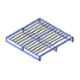 SEL 1Ton Mild Steel Blue 2 Way Tubular Pallet, SEL-FP-TUB