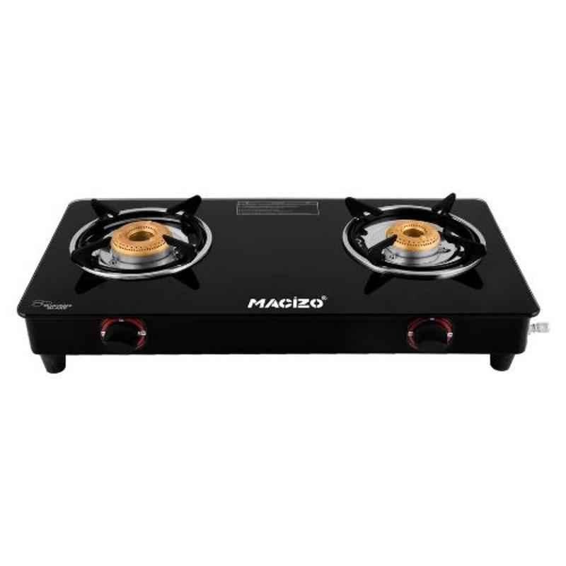 Macizo Edge Plus 2 Burners Manual Ignition Glass Gas Stove