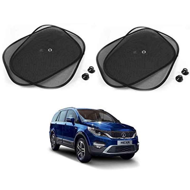 Kozdiko 4 Pcs Black Chipokoo Car Window Sunshade Curtain Set for Tata Hexa, koz_79224