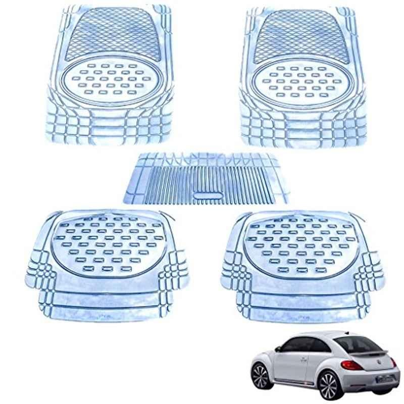 Kozdiko 5 Pcs 6605 PVC & Rubber Clear Car Foot Mat Set for Maruti Ertiga