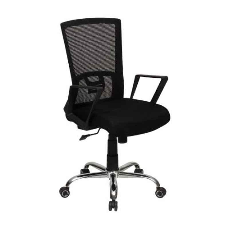 Evok Amos Nylon Black Mid Back Office Chair with Arm, FFOFOCMNMTBL69430D