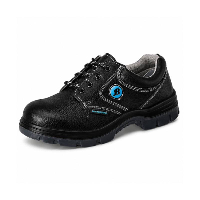 Bata Robust SD LC ST Buff Barton Leather Steel Toe Black Safety Shoes, Size: 11