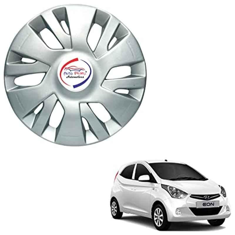 Auto Pearl 4 Pcs 13 inch ABS Silver SWFT 06 Hubcap Wheel Cover Set with Retention Ring for Hyundai Eon ERA