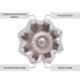 Atom 1.25 Inch Clear Crystal Glass Melon Marigold Flower Cabinet Door knob (Pack of 4)