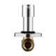 Spazio Fusion 1/2 inch Brass Silver Chrome Finish Concealed Stop Cock with Brass Quarter Turn Fitting & Concealed Flange (Pack of 2)