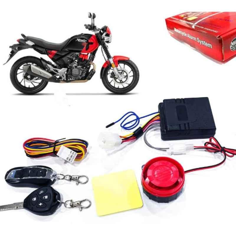 Auto Pearl 12V Black Two-Way Anti Theft Motorcycle Alarm Kit with 2 Pcs Remote for MotoCorp XPulse