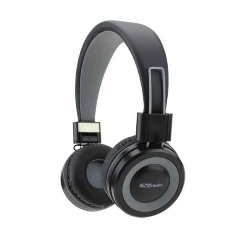 Portronics Muffs G Grey Bluetooth Headphone with Mic, POR-012
