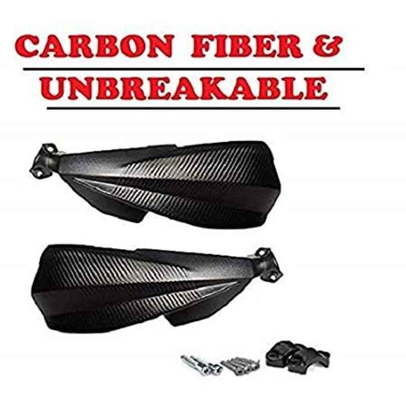 Meenu Arts Carbon Fibre Scratchproof Unbreakable Handle Bar Handguard for KTM Duke All Models (Black) T-6