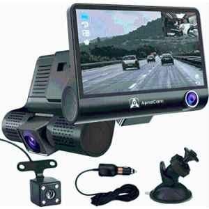 ApnaCam 5MP 4 inch FHD IPS Screen 360 Dash Camera with Auto Video Car Reverse Assist System