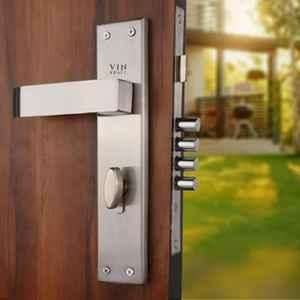 VIN KRAFT 10 inch 60mm Stainless Steel Satin Mortise Door Lock Handle Set with 3 Keys, VK005-10CY-OSK