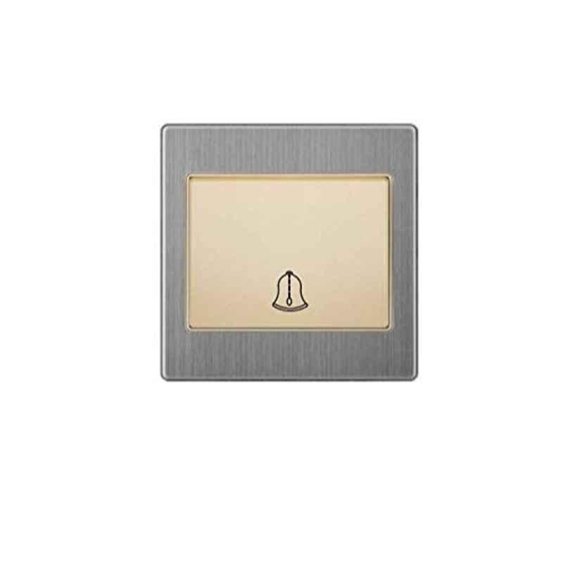 Vmax Golden & Stainless Steel Bell Push Switch Socket