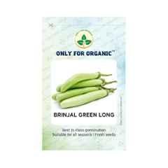Only For Organic 10g Green Brinjal Long Vegetable Seeds, OFOPPBGL0050