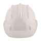 Karam White Plastic Cradle Ratchet Type Safety Helmet, PN-521