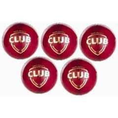 Matrica Leather Standard Red Professional Grade Impact Cricket Ball for Club Play (Pack of 5)