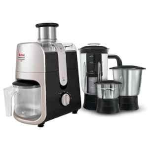 Tefal Grindforce 750W Silver & Coal Juicer Mixer Grinder with 3 Jars, JMG-100