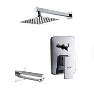 ZAP ZXR24140 Brass Concealed Square Body Diverter Full Set