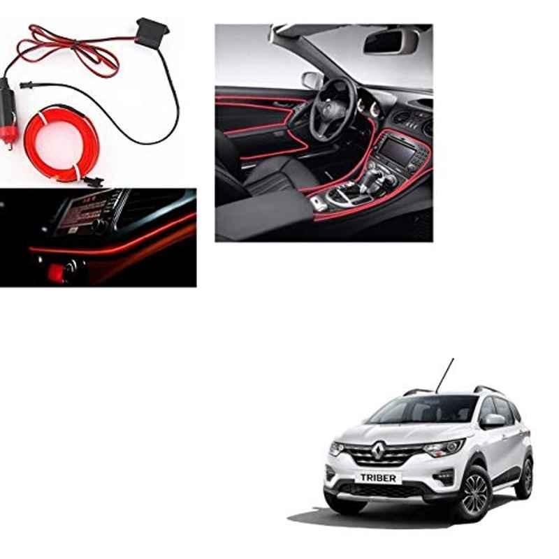 Kozdiko 12V 5m Red Car Interior Decor Neon Strip Light for Renault Triber