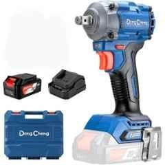 Dongcheng 12.7mm 358Nm Cordless Brushless Impact Wrench with 2 Pcs 20V 4Ah Battery & Charger, DCPB358 Type-EM