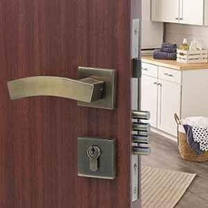 Voltizi Rose Stainless Steel 304 Matt Finish Mortise Door Lock Handle Set with Both Side Key, LB-10002