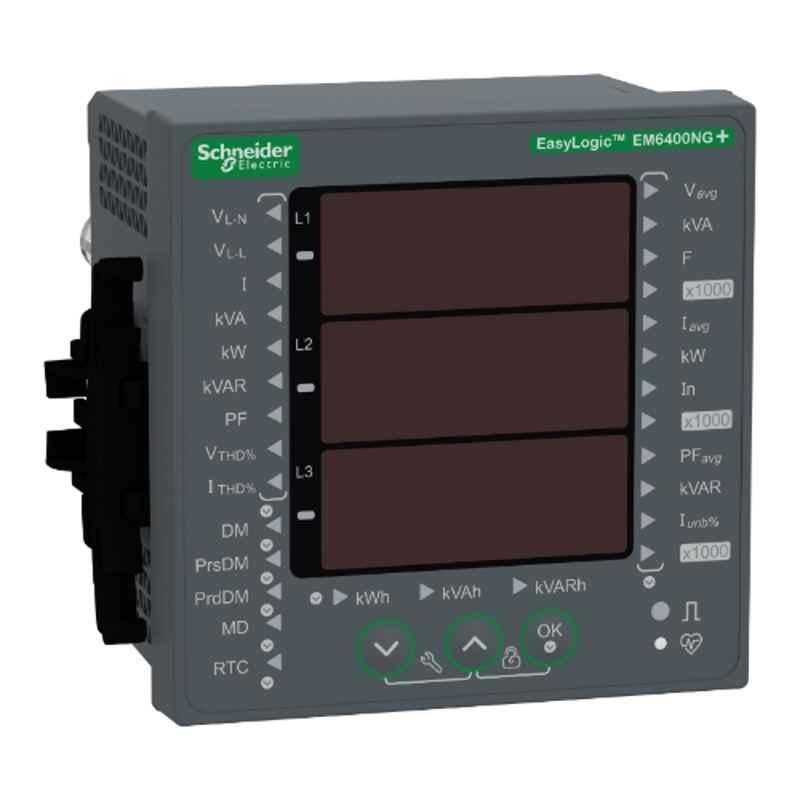 Schneider Electric EasyLogic EM6400NG Class 1 Conzerv Power & Energy Meter, METSEEM6400NGRSCL1 (Pack of 5)