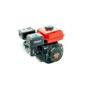 Kisan Shakti 6.5HP 196cc Metal Red & Black 4 Stroke Single Cylinder Air Cooled Recoil Start Petrol Engine with Accessories, KS-168F