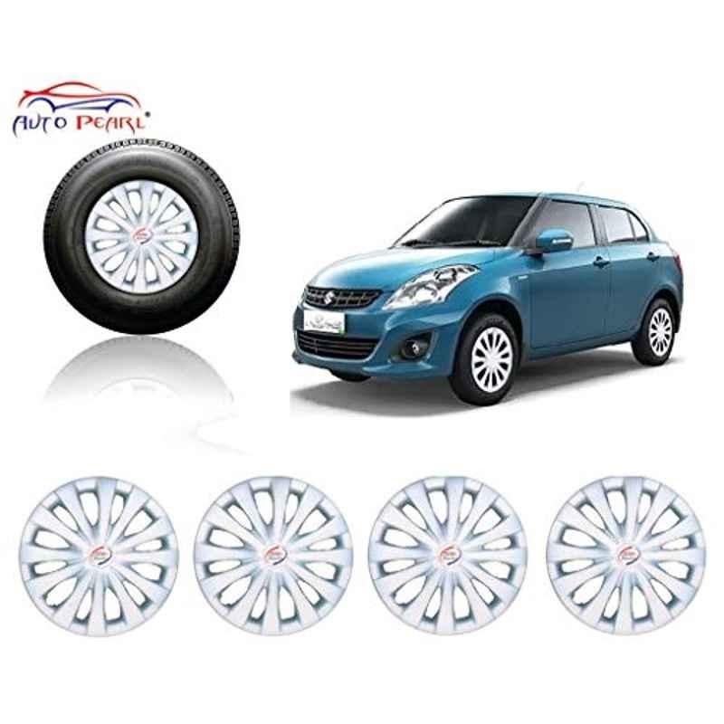 Auto Pearl 4 Pcs 14 inch Silver Car Wheel Cover Set for Maruti Suzuki Swift Dzire 2012-picture-22
