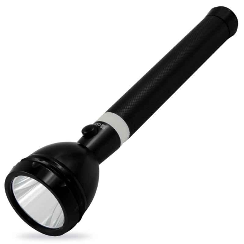 Castor CT5466 Aluminium Black Extra Long Beam Range Rechargeable Flashlight