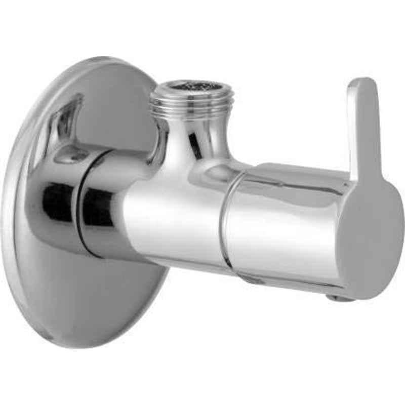 Zesta Flora Stainless Steel Chrome Finish Angle Valve with Wall Flange