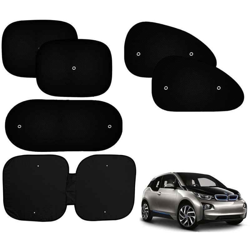 Auto Pearl 6 Pcs PVC & Mesh Black Window, Front & Rear Sun Shade Set for BMW i3