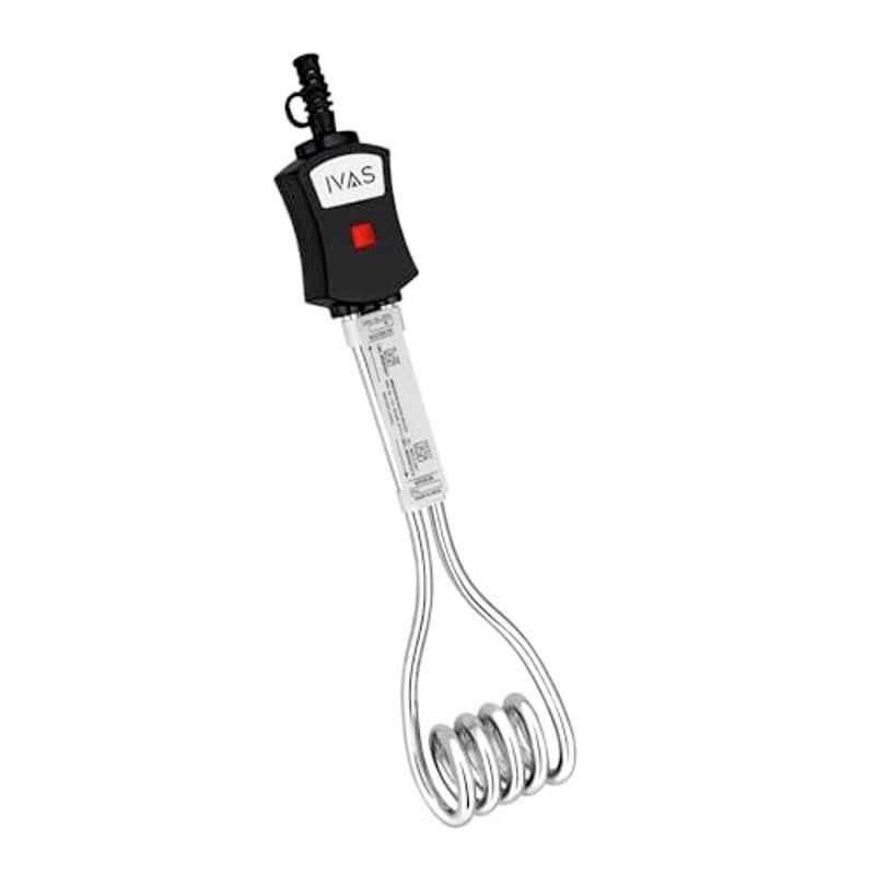IVAS 1500W Black Nickel Coated Copper Element Immersion Heating Rod with Indicator Light & 2 Years Warranty, IMMESN1500W