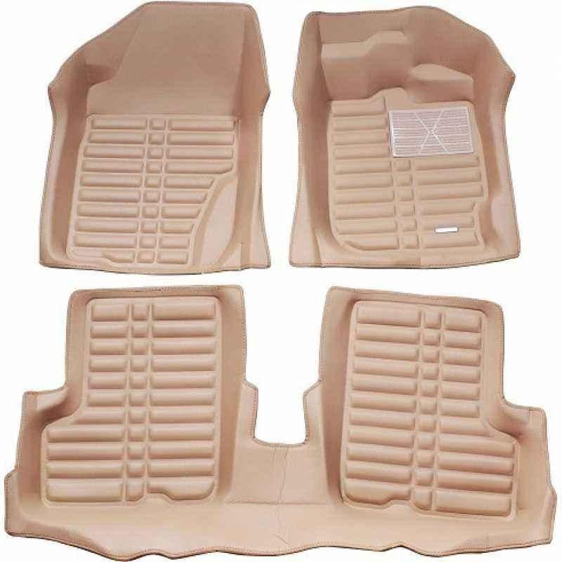 Oscar 5D Beige Foot Mat For Tata Safari Storme Set