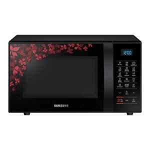 Samsung 21L 1200W Black Sanganeri Pattern Convection Microwave Oven, CE77JD-SB