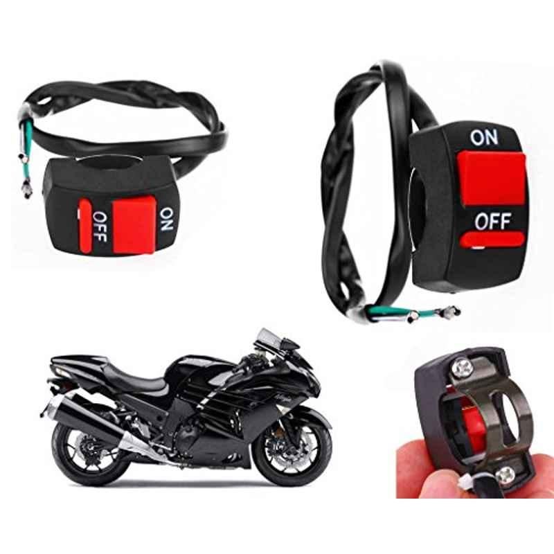 Auto Pearl 7/8 inch 12V Bike Fog Light Handle Bar Switch for Kawasaki Ninja