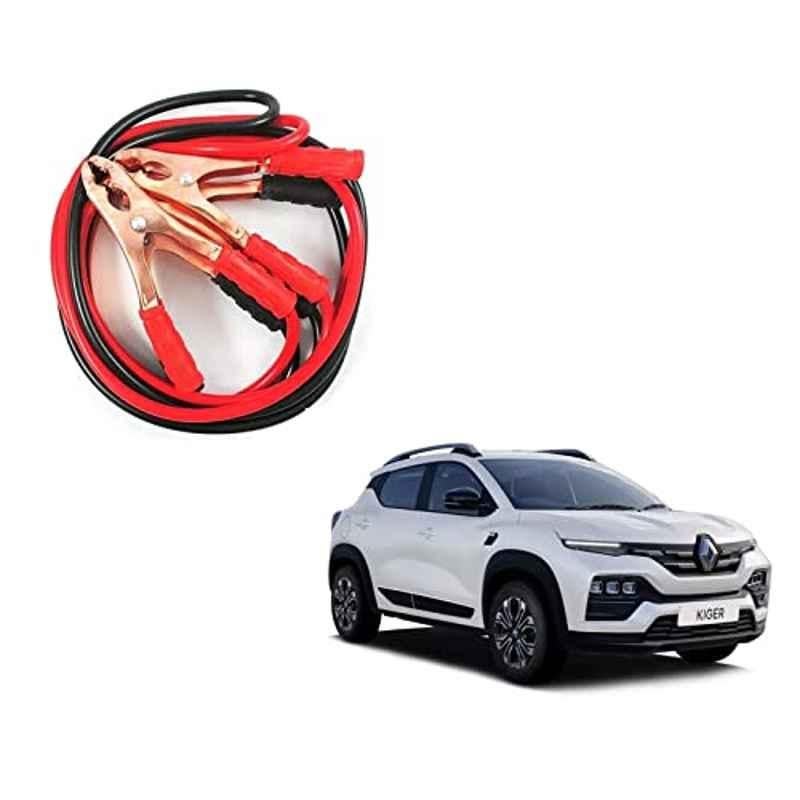 Kozdiko 7.5ft 500A Copper Heavy Duty Anti-Tangle Car Battery Booster Jumper Cable for Renault Kiger