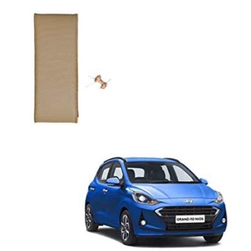 Kozdiko Faux Leather Beige Stitchable Steering Wheel Cover for Hyundai Grand i10 Nios