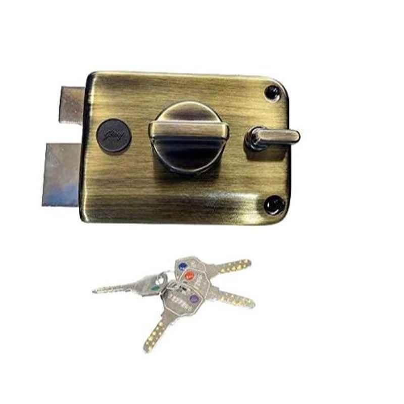 Godrej Twinbolt Ultra XL+ 1CK Deadbolt Antique Brass Lock, 6085